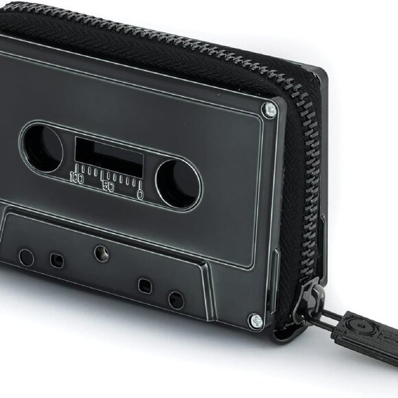 Accessories - Retro Cassette Wallet Women Compact Vegan Leather Vintage 80s 90s Style